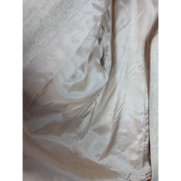 Vintage Herman Kay Wool Coat Cream Women's Large Ivory 1980s - Picture 5 of 5